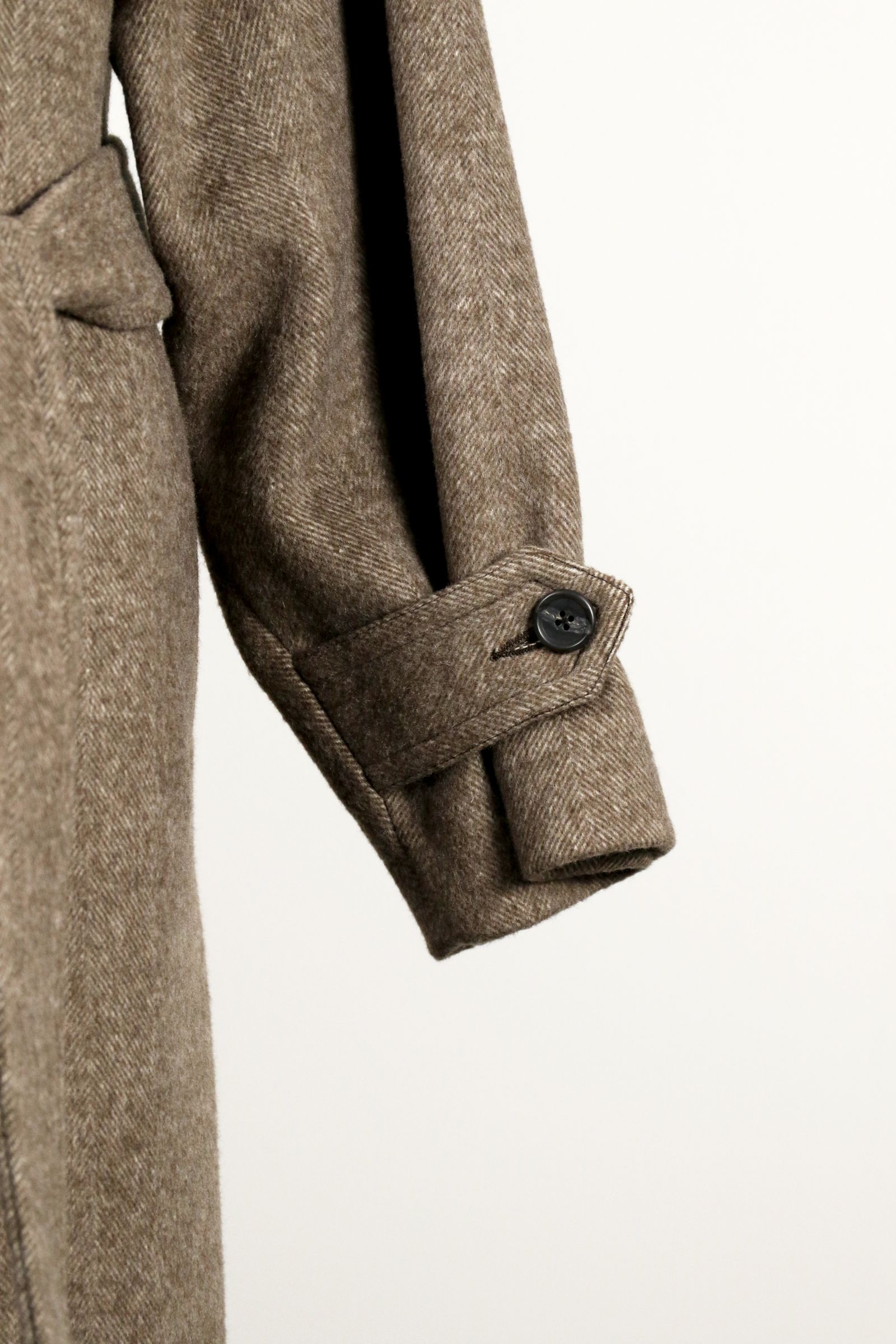 ジャケット・アウター RAINMAKER stand collar belted coat size4 RAINMAKER KYOTO Brown Stand Collar Belted Coat RAINMAKER KYOTO