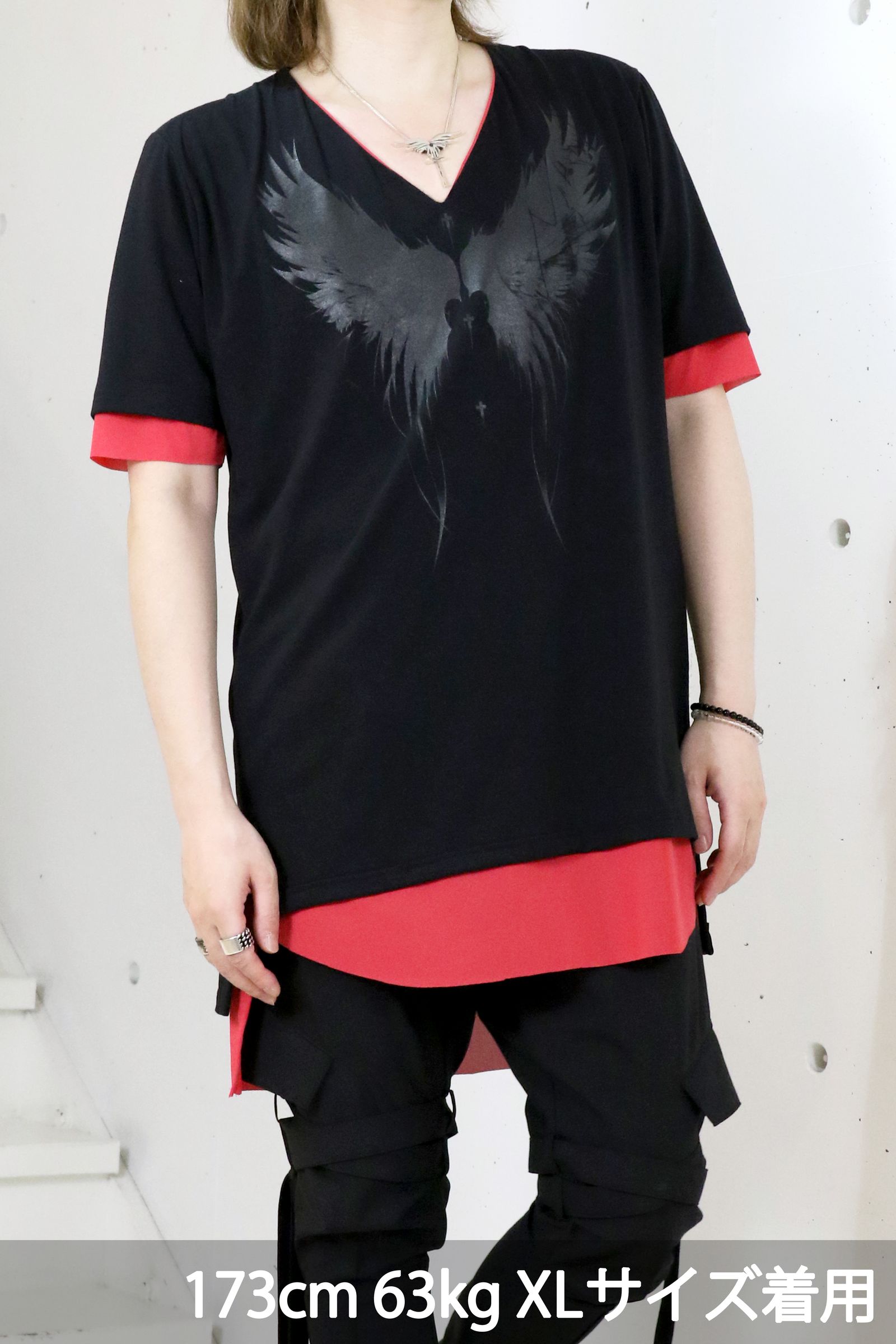 kiryuyrik - Layered V-Neck T-Shirt / レイヤード Vネック Tシャツ | laid-back