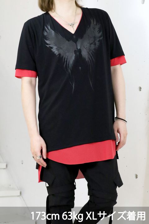 Layered V-Neck T-Shirt / レイヤード Vネック Tシャツ