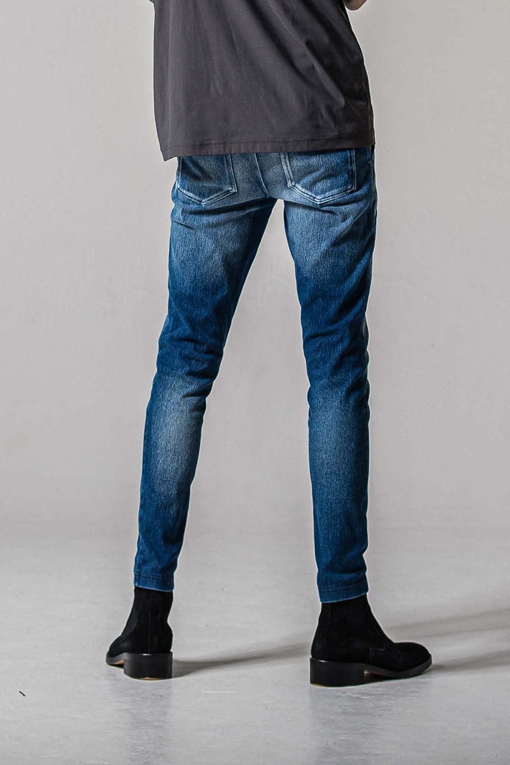 EX DENIM JERSEY EDGE PT / デニム ジャージ エッジ ラインパンツ