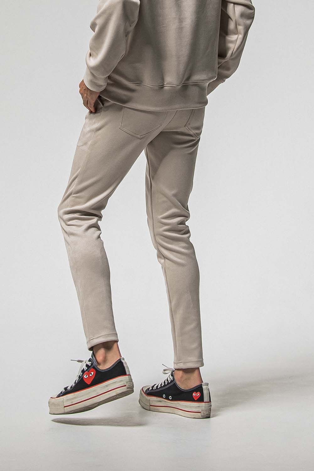 CHRIS EASY SUEDE TUCK PANTS / クリス イージー スウェード タックパンツ