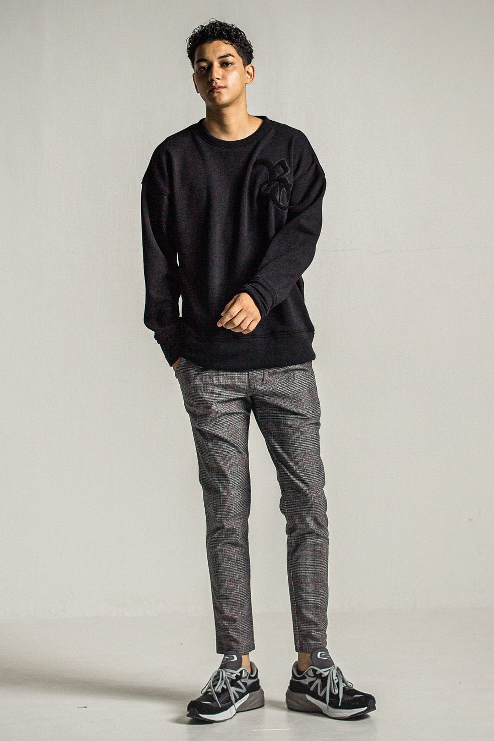 RC CHENILLE VELOURS FLEECE DROP TRAINER / RC シェニール ベロア フリース ドロップ トレーナー