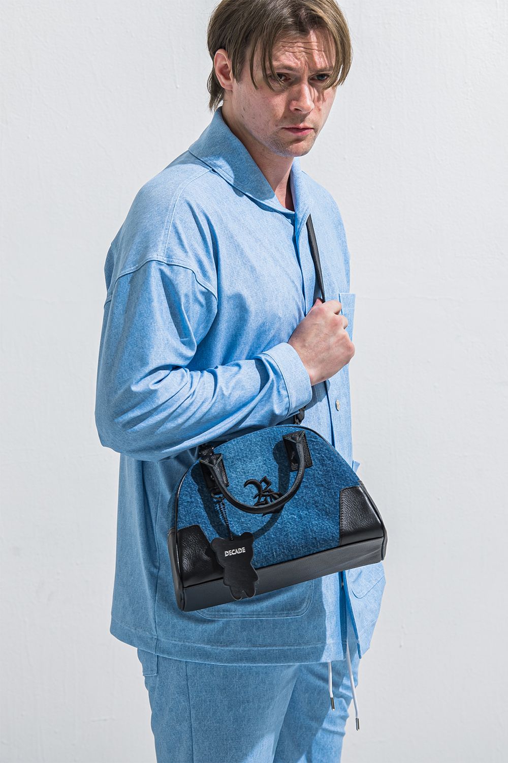 DENIM MINI BOSTON BAG / decadeコラボ デニム ミニボストンバッグ