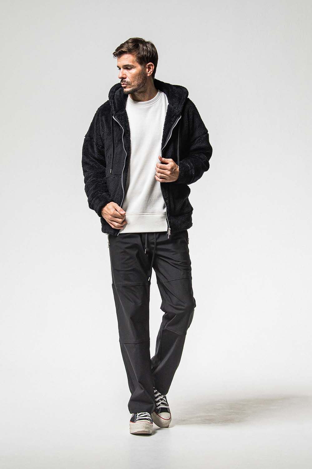 BOA ZIP LOOSE HOODIE / ボア ジップ ルーズ フーディ