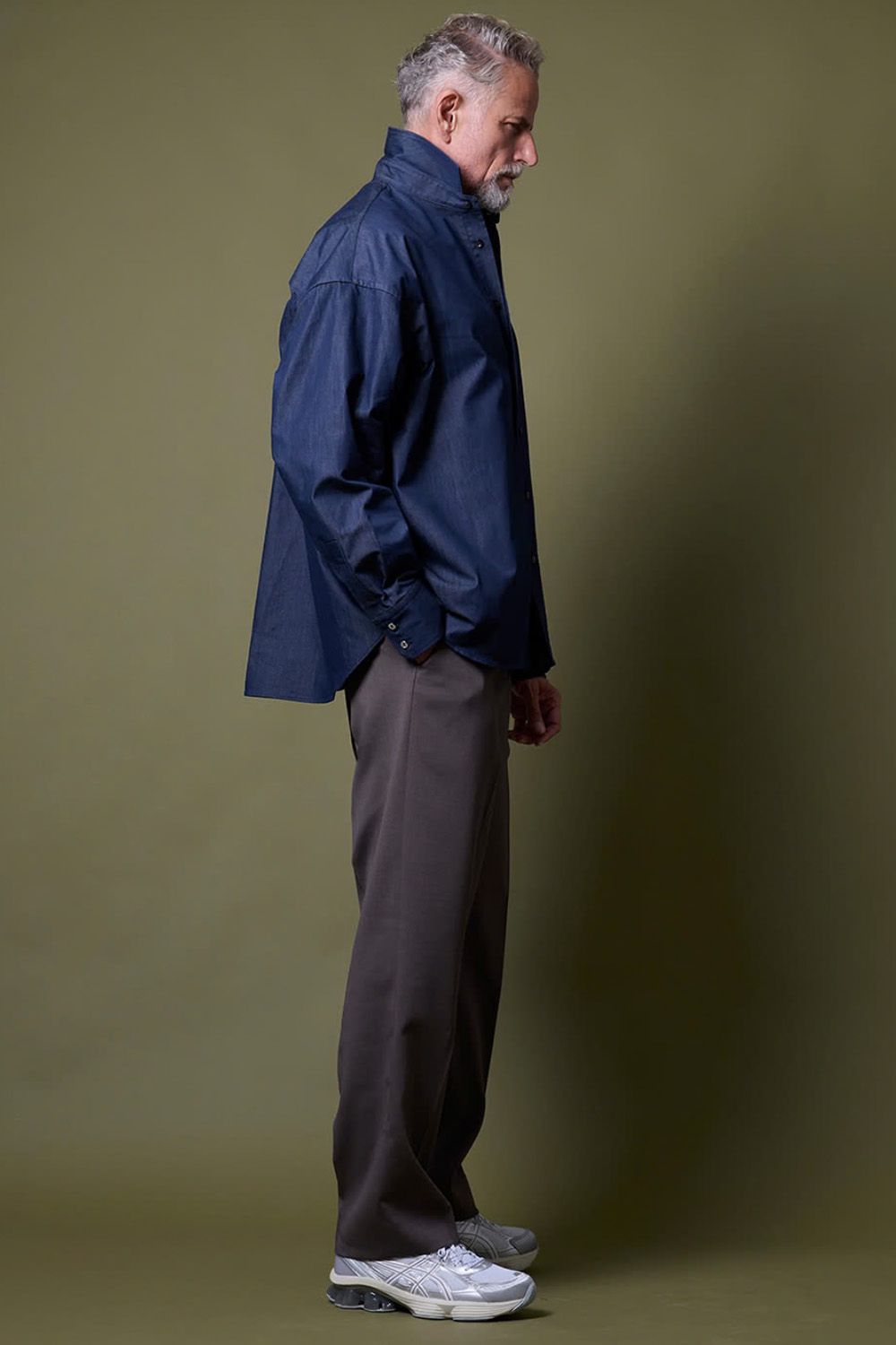 BACK "GOMU" 1 TUCK PANTS  / バック ゴム 1タック パンツ