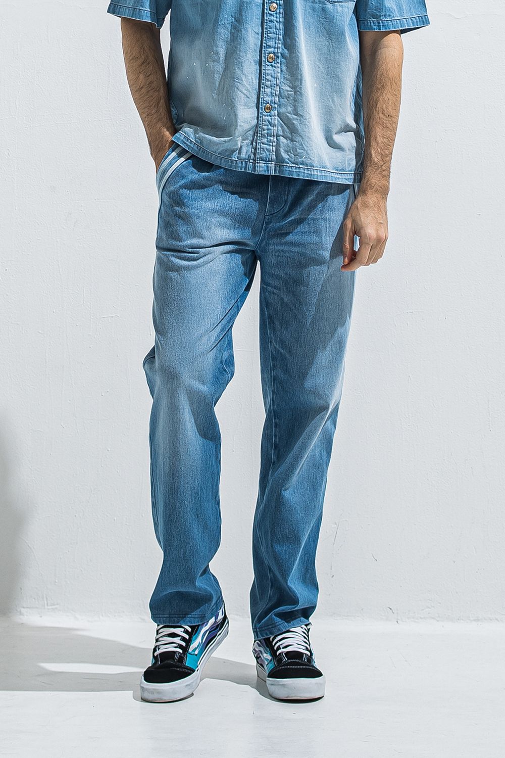 EDGE DENIM SEMI WIDE PT / エッジ デニム セミワイドパンツ