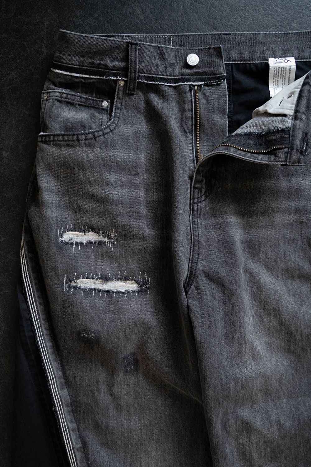 WRAP SEAM LOOSE FIT / ラップ シーム ルーズ フィット リメイク デニム バレルパンツ