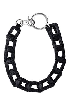 Hand STRAP Rectangle  / レクタングルチェーン レザーハンドストラップ｜ブラック