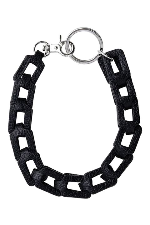 Hand STRAP Rectangle  / レクタングルチェーン レザーハンドストラップ｜ブラック