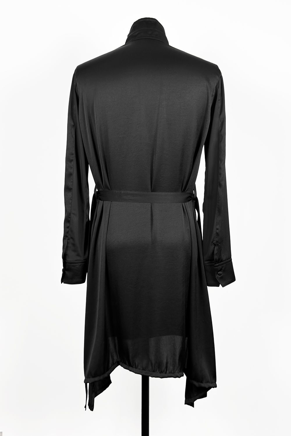 kiryuyrik - Vintage Satin Stand Collar Flare Shirt