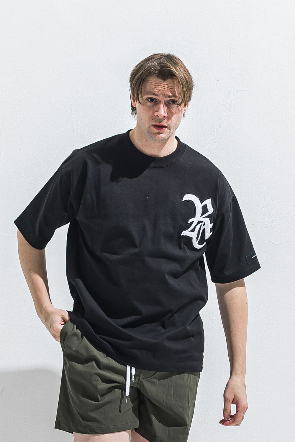 RC OVER TEE / RCロゴ サガラ刺繍ワッペン オーバー Tシャツ