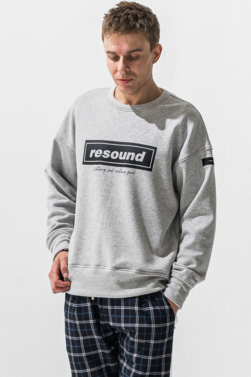 BOX velours fleece drop trainer / BOXロゴ 裏起毛 ベロア フリース ドロップショルダー ルーズトレーナー