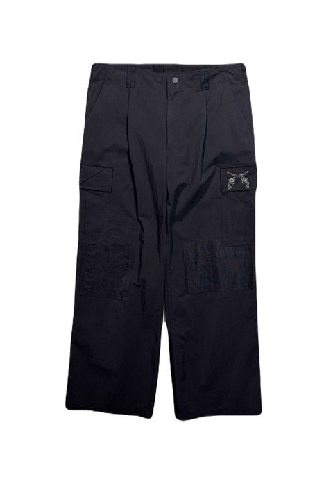 N/C GABA CARGO/CRY / コットン ナイロン カーゴ パンツ クリスタルクロスガン