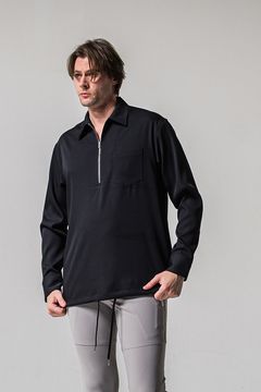 PULLOVER SATIN SHIRT / プルオーバー サテン シャツ