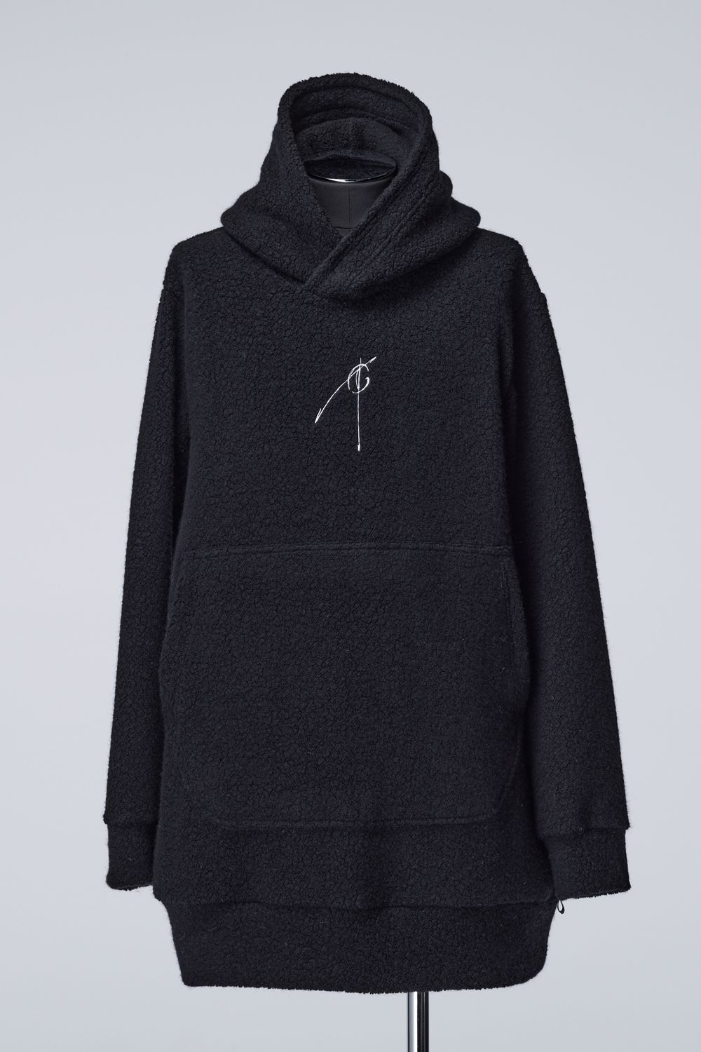 Recycled Wool Pile Loose Hoodie