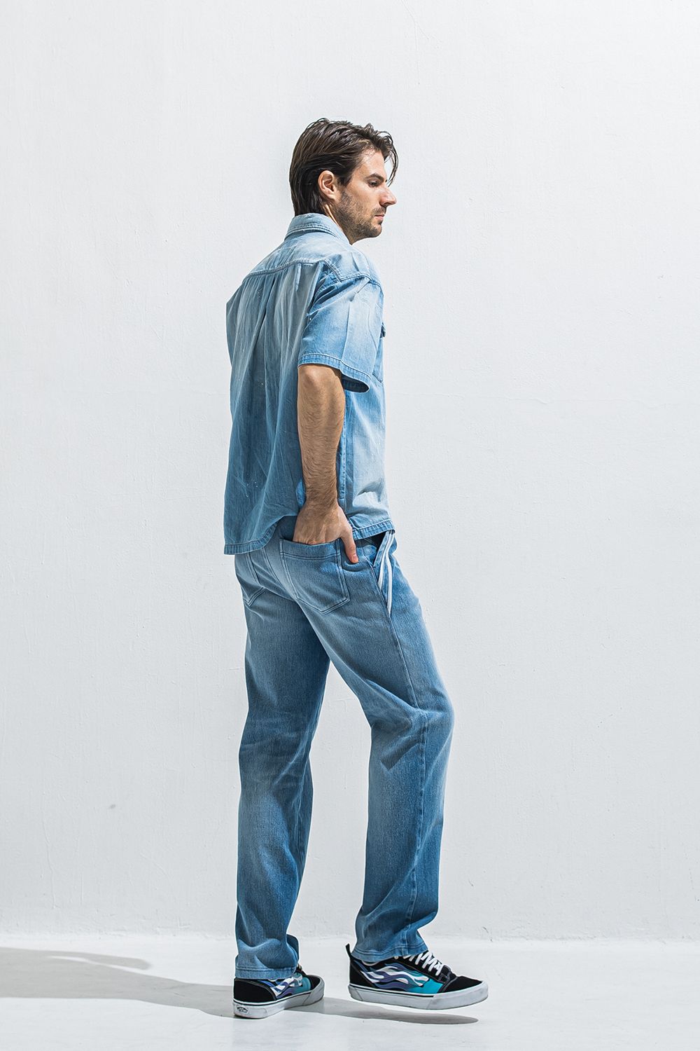 EDGE DENIM SEMI WIDE PT / エッジ デニム セミワイドパンツ