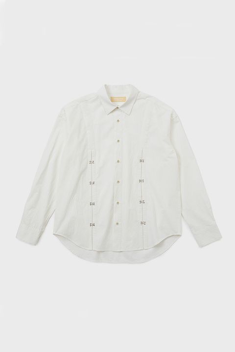 Tonbi hooks detail shirt / トンビホック ディテール シャツ
