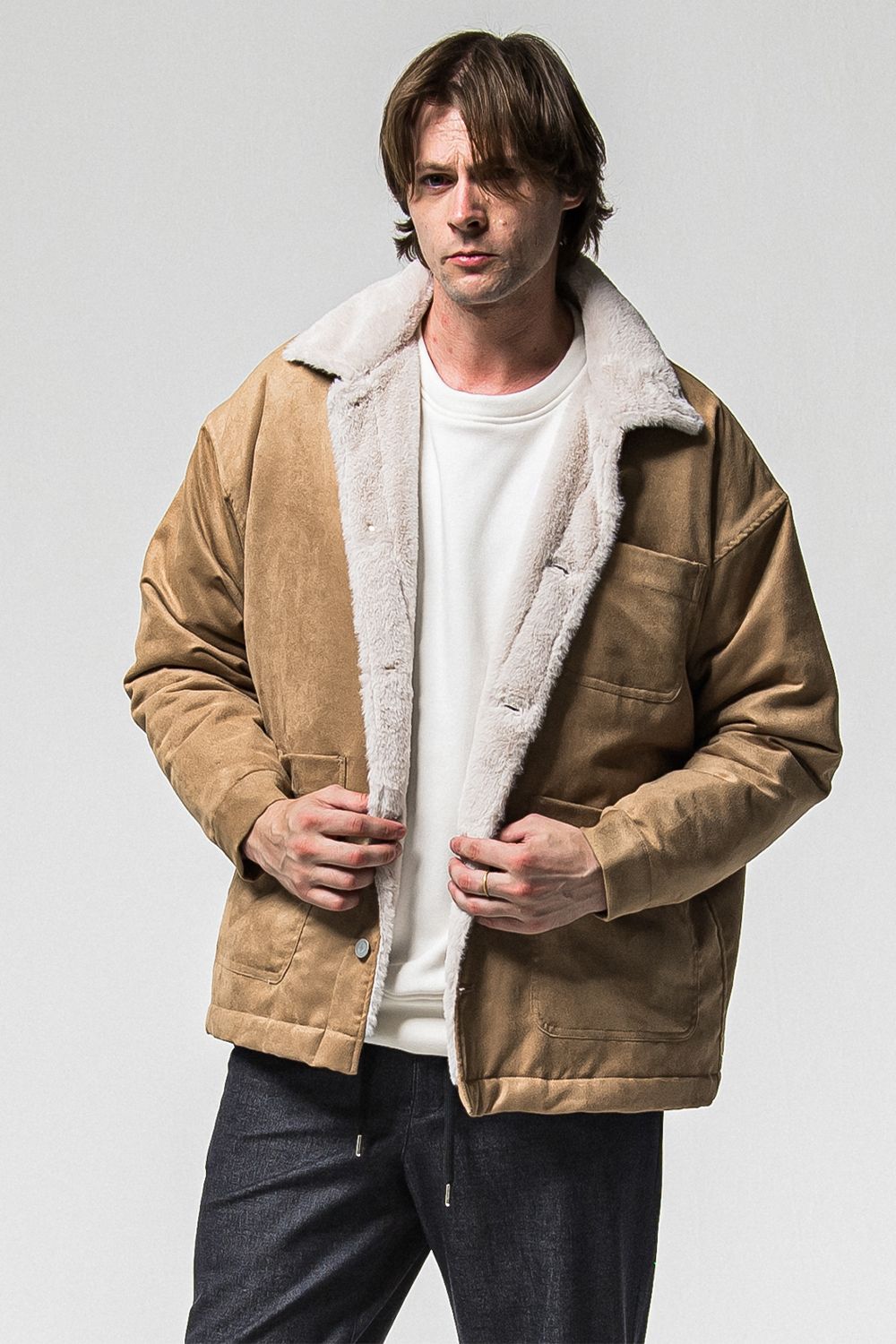 SUEDE FUR COVER ALL / スウェード ファー カバーオール