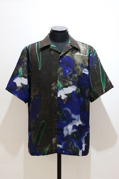 OPEN COLLAR S/S SHIRT / 燕子花図 オープンカラー ショートスリーブ シャツ