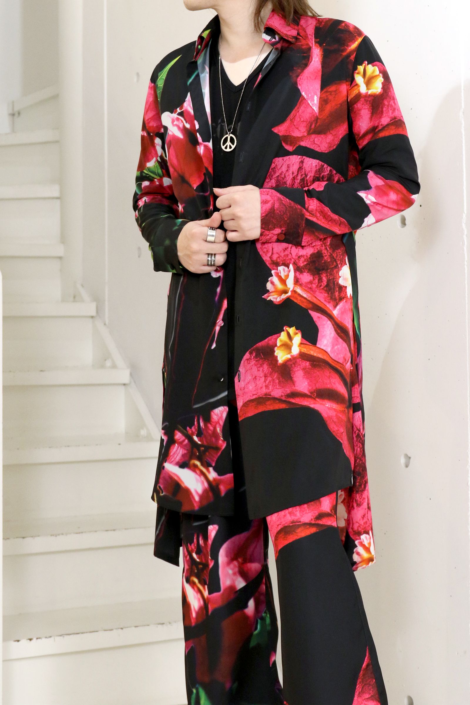 Eco Decine Bougainvillia Flare Shirt / ブーゲンビリア フレアシャツ