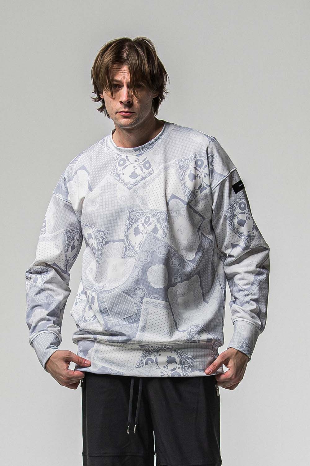 PAISLEY BACK FLEECE DROP TRINER / ペイズリー バック フリース ドロップ トレーナー