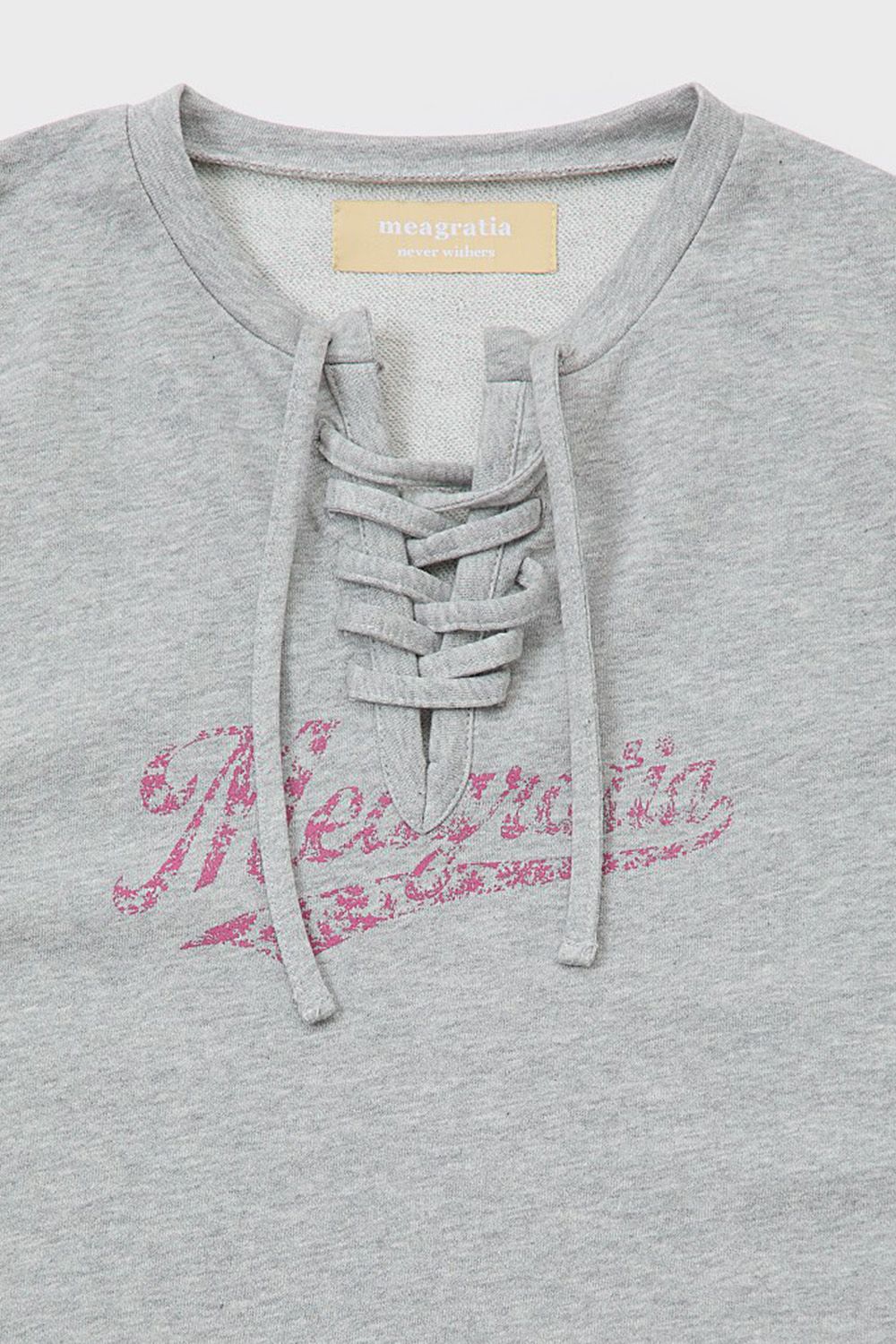 Lace up sweater Tee / レースアップ スウェット Tシャツ