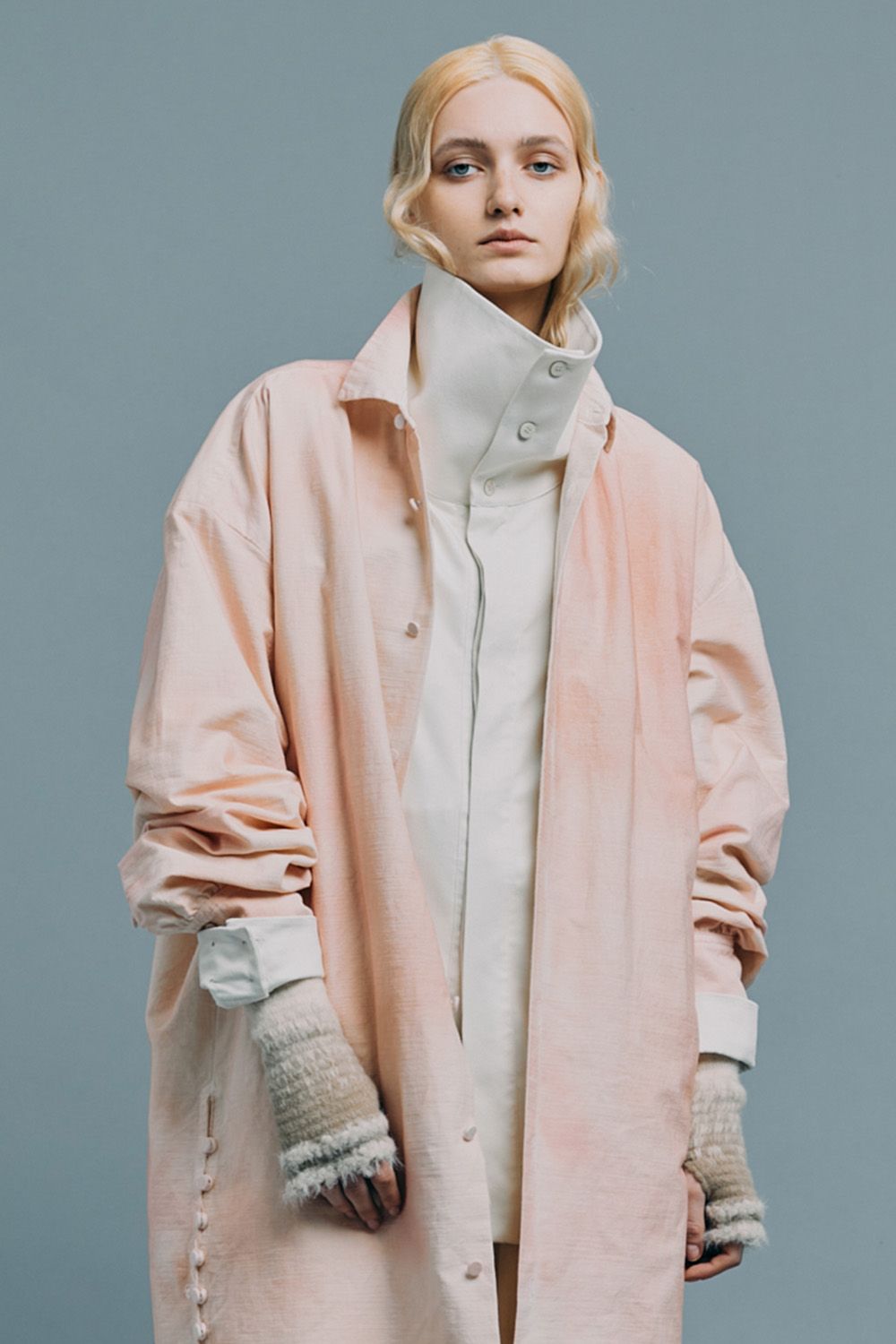 Eco suede shirt BL  / エコ スエード シャツ ブルゾン