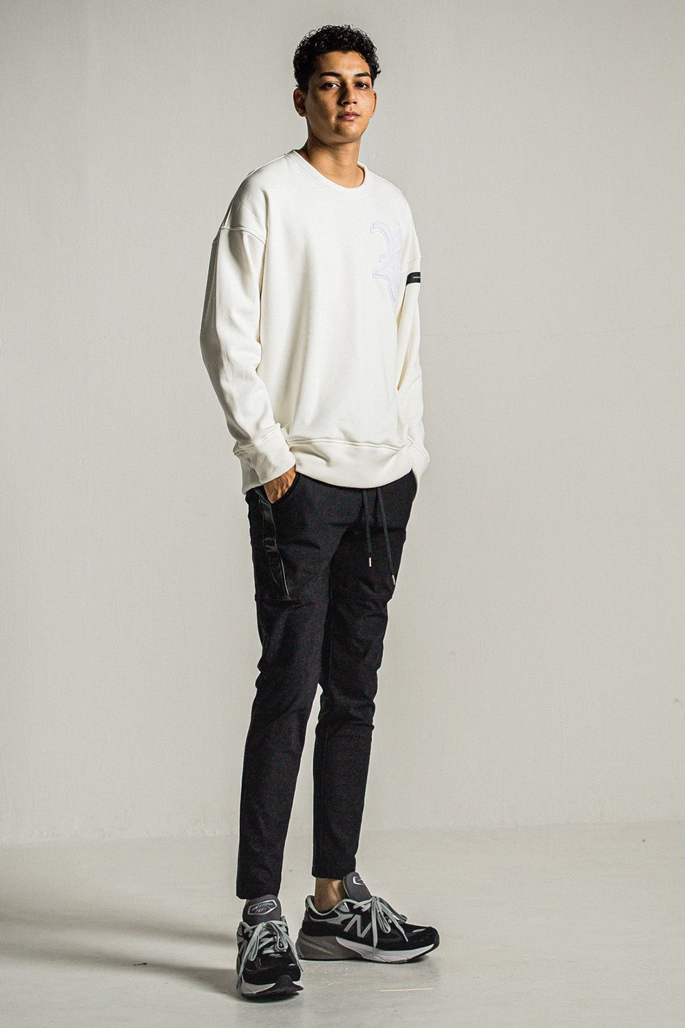 RC CHENILLE VELOURS FLEECE DROP TRAINER / RC シェニール ベロア フリース ドロップ トレーナー