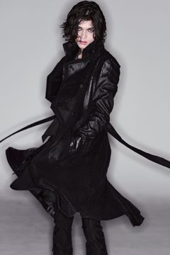 Cross Dot Fleece Long Napoleon Coat / クロス ドット フリース ロング ナポレオン コート