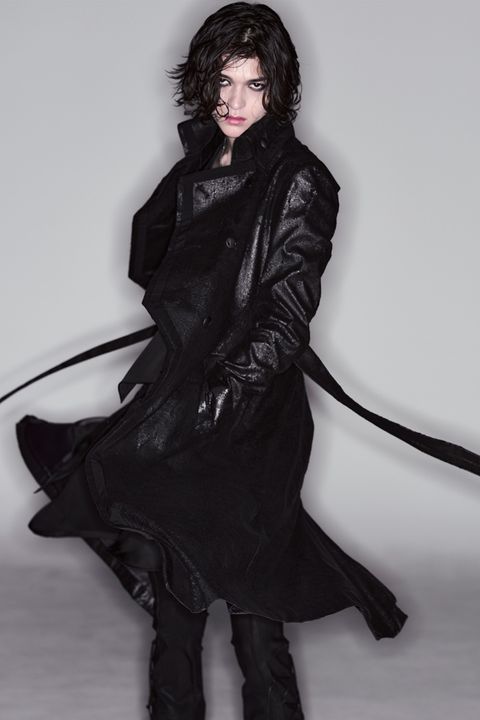 Cross Dot Fleece Long Napoleon Coat / クロス ドット フリース ロング ナポレオン コート