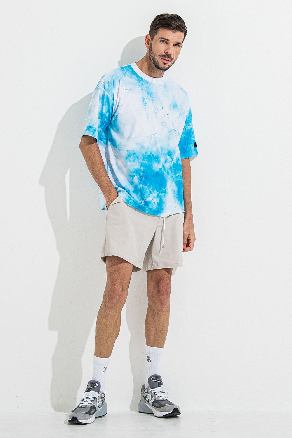 MARBLE RASH OVER T / マーブル オーバーサイズ ラッシュガード Tシャツ