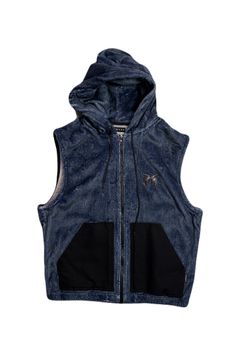 FLEECE DENIM VEST A / フリース デニム ベスト / クリスタルクロスガン