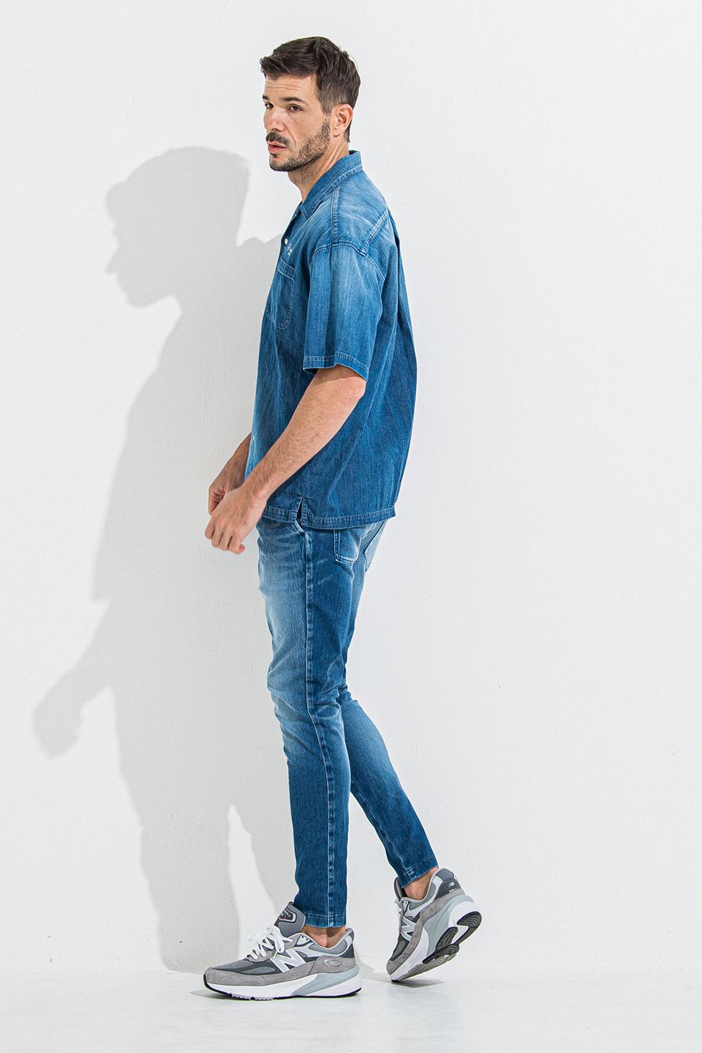 DENIM JERSEY CHRIS EASY TUCK PT / デニム ジャージ クリス イージー タック パンツ