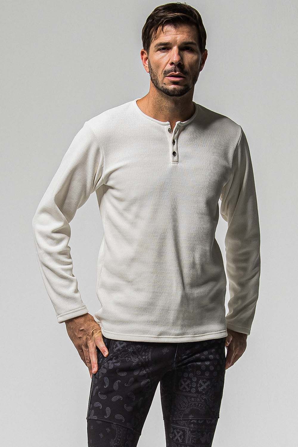 VELOURS FLEECE THERMAL HENRY / ベロア フリース サーマル ヘンリーネック