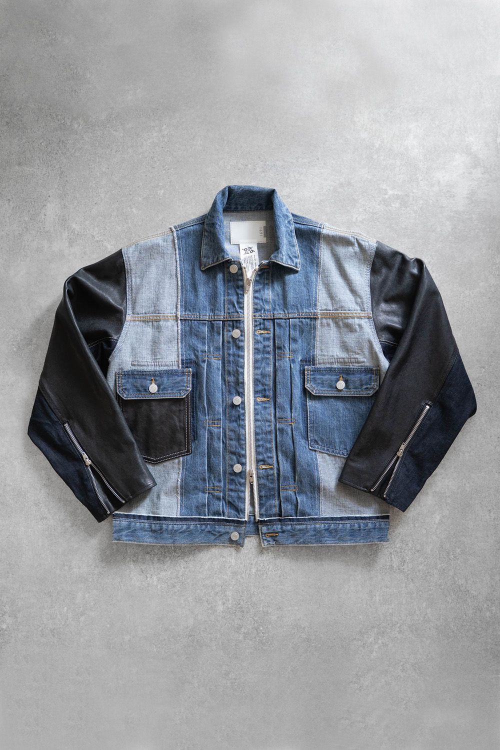 CENTER SEAM JKT×LEATHER / センターシーム デニムジャケット レザー