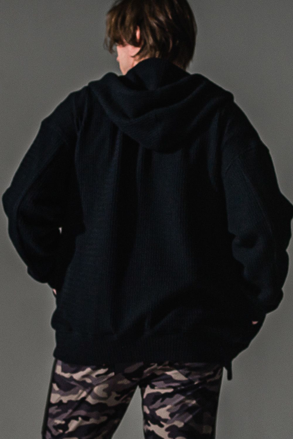 KNIT VARSITY HOODIE / ニット バーシティ フーディー