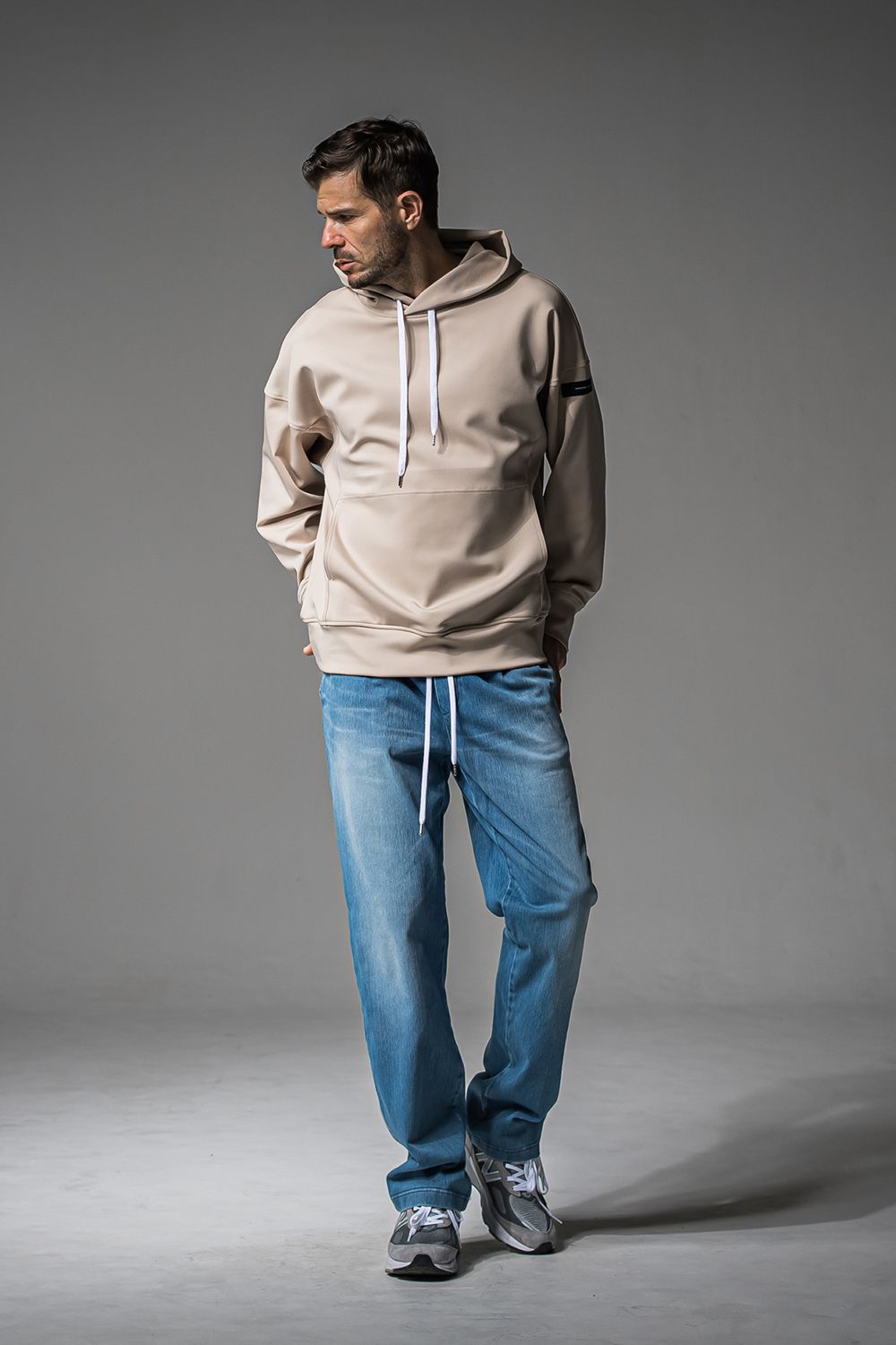 DENIM JERSEY WIDE PT / デニムジャージワイドパンツ