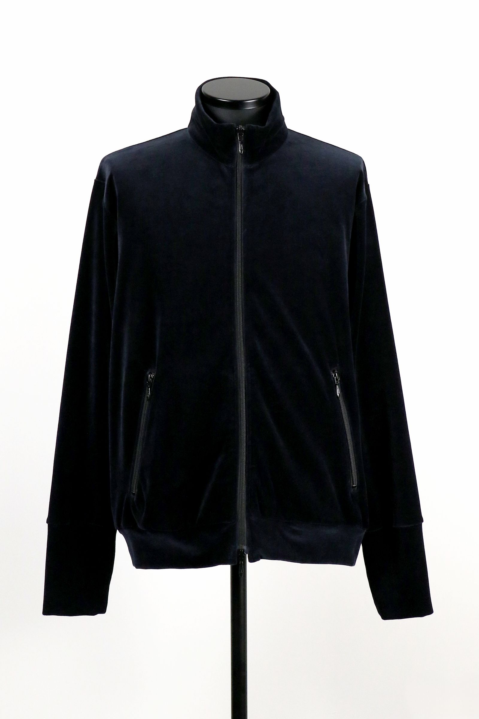 marka - 30/- ORGANIC COTTON VELOUR TRACK JACKET / オーガニックコットン ベロア トラックジャケット  | laid-back