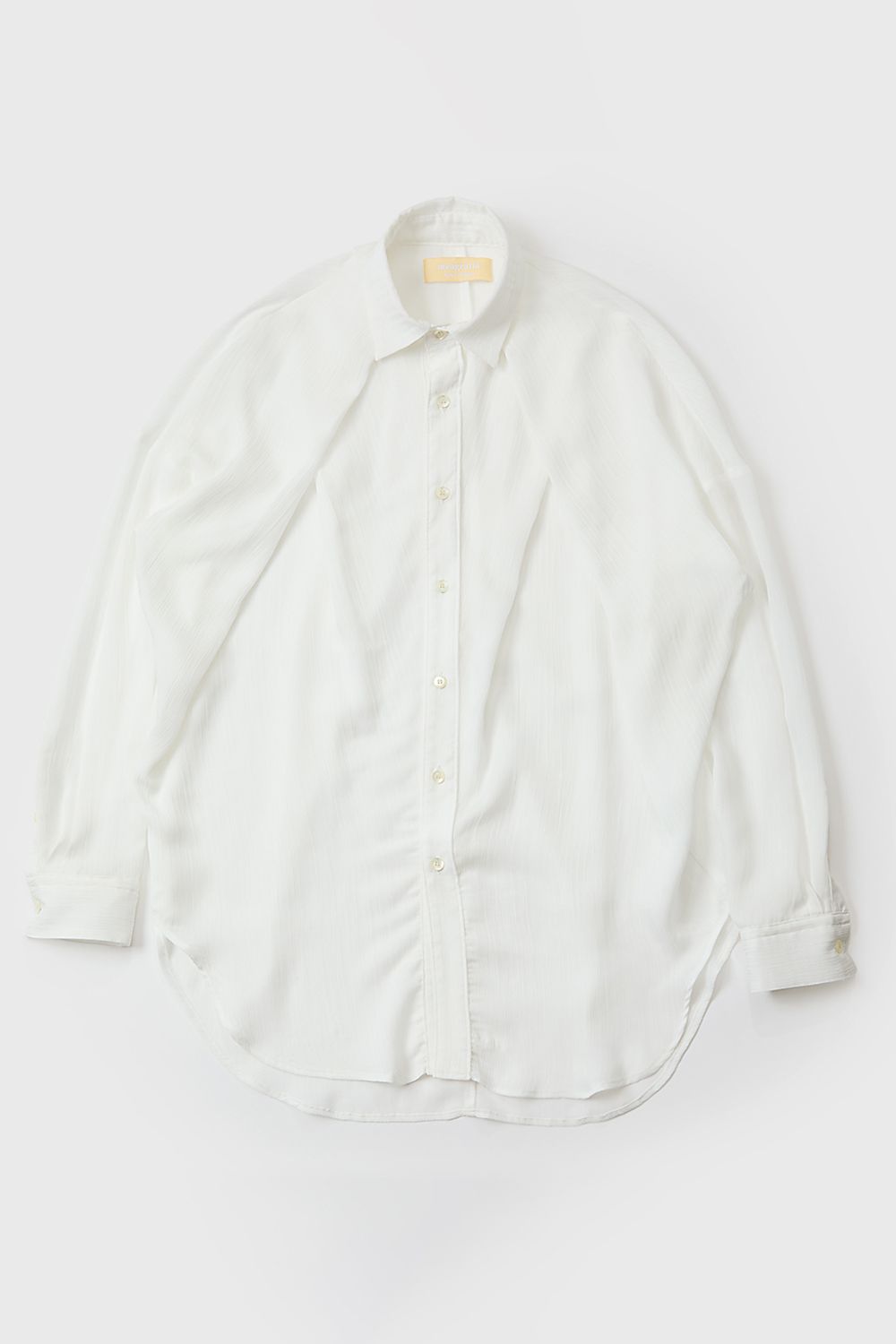 Cross tuck sheer shirt / クロス タック シアー シャツ