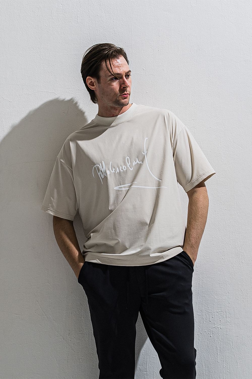 PB sign overnylon T / ナイロン オーバーサイズTシャツ