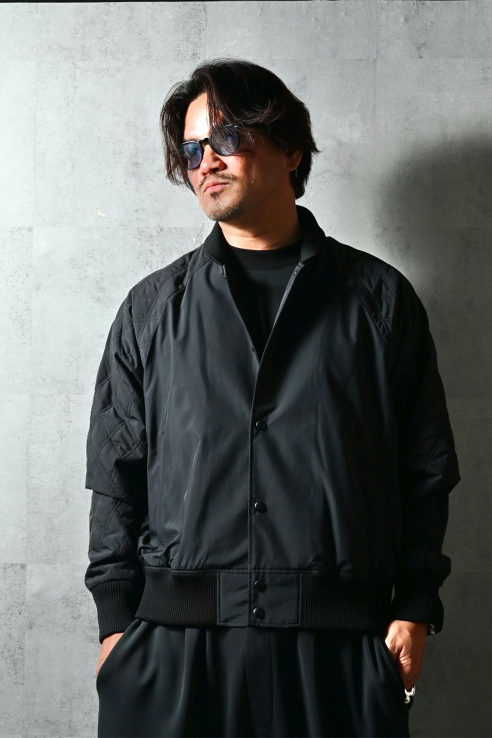 PB Varsity jacket / ラグランスリーブ キルティング バーシティージャケット