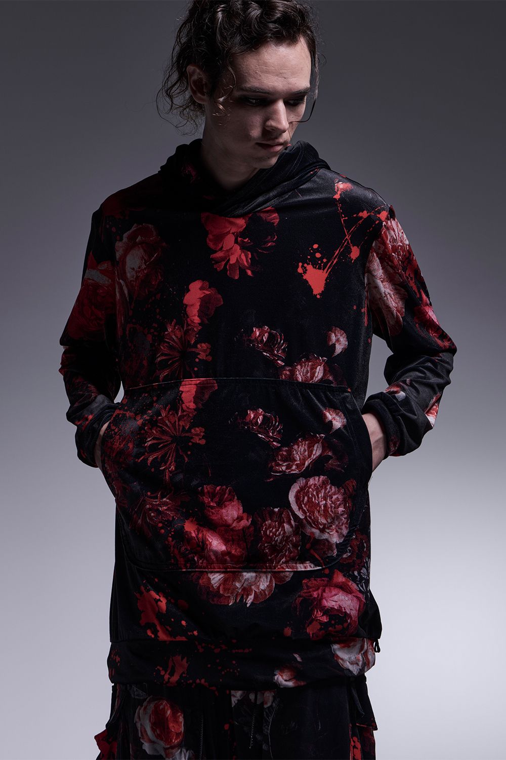 Flora Velor Loose Hoodie / フローラベロア ルーズフーディー