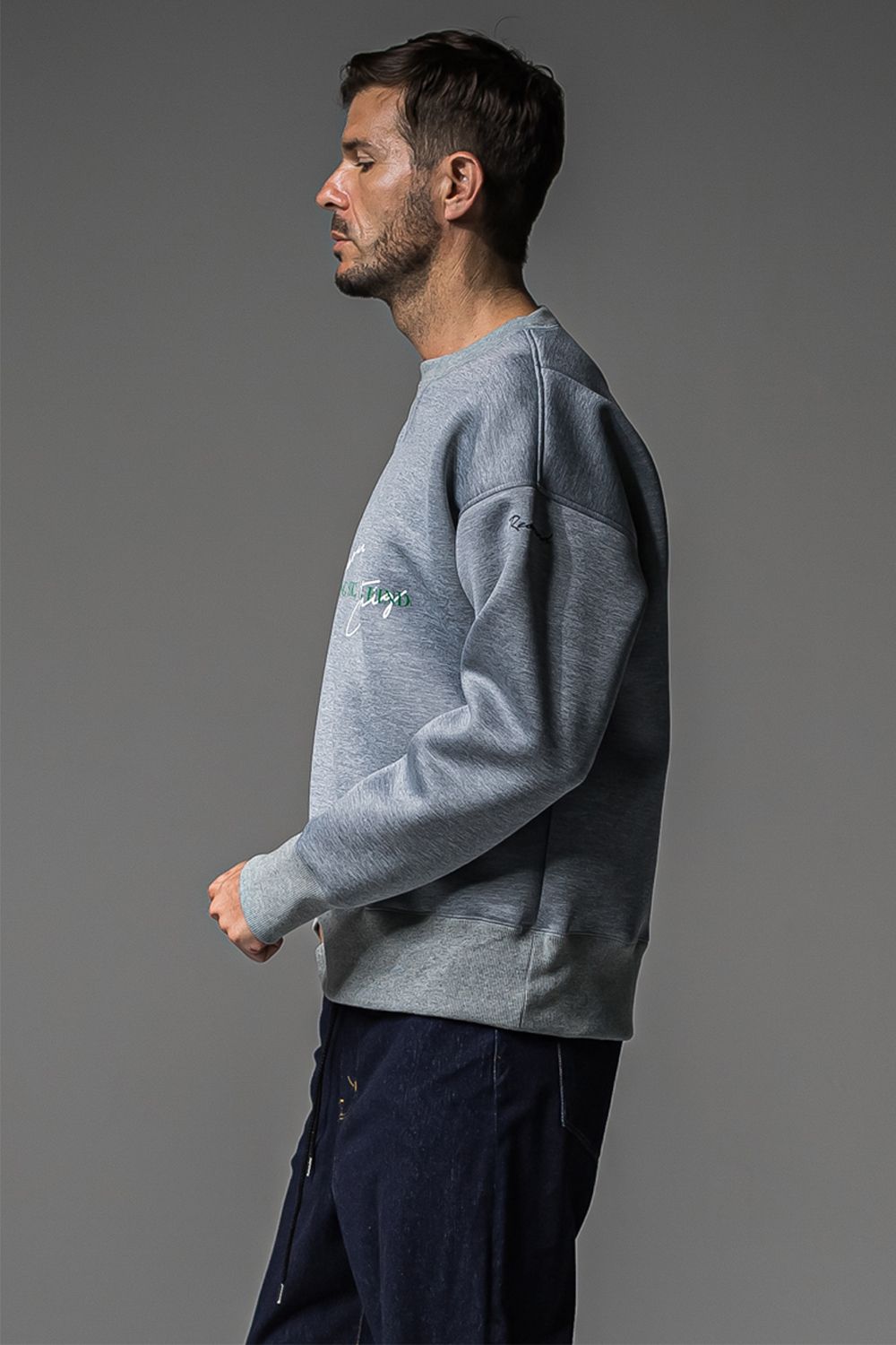 HD NOTHING DROP TRAINER / ドロップショルダー メッセージプリント ルーズトレーナー