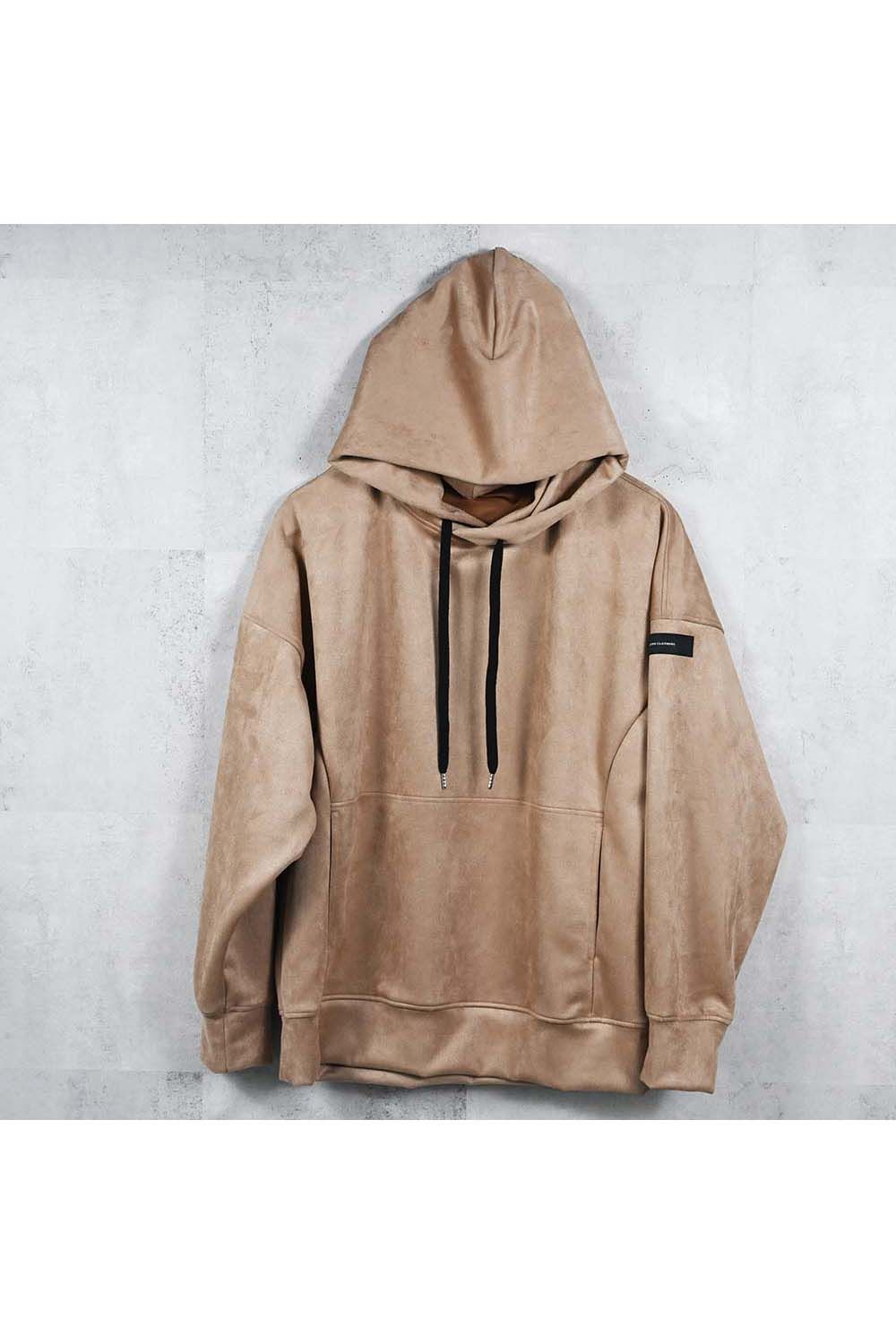 SUEDE LOOSE HOODIE / スウェード ルーズ フーディ