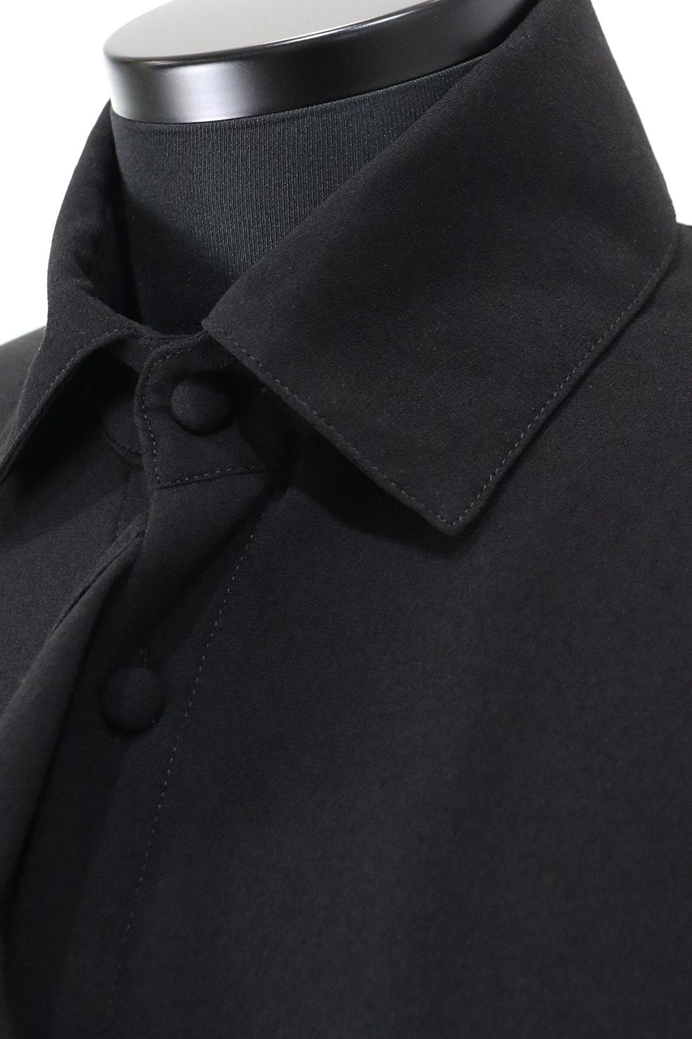 Crape Lace Up Single Frill Shirts / クレープ レースアップ シングル フリルシャツ