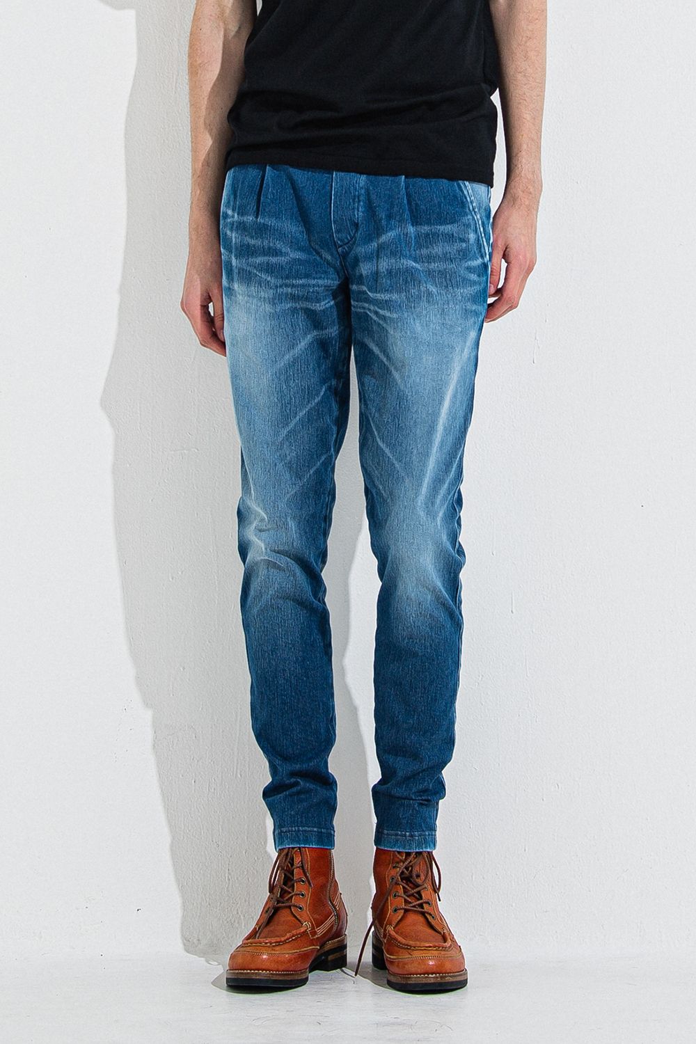 DENIM JERSEY CHRIS EASY TUCK PT / デニム ジャージ クリス イージー タック パンツ