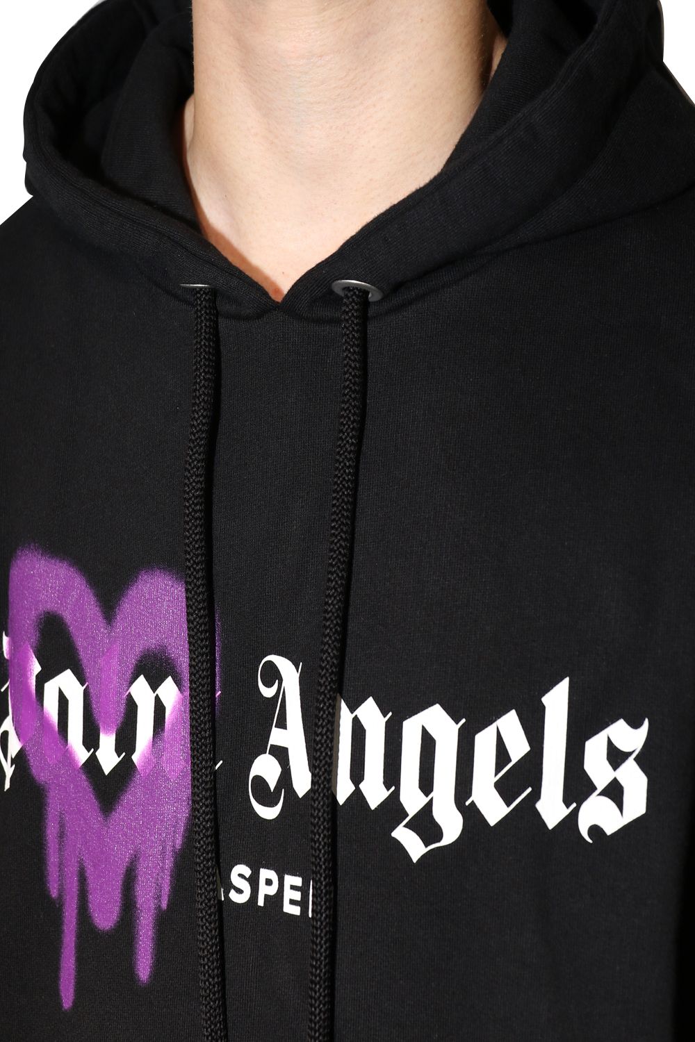 PALM ANGELS - ASPEN HEART SPRAYED Hoodie | laid-back