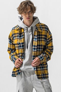 old slab check  JK  / オールドスラブ チェック シャツ ジャケット