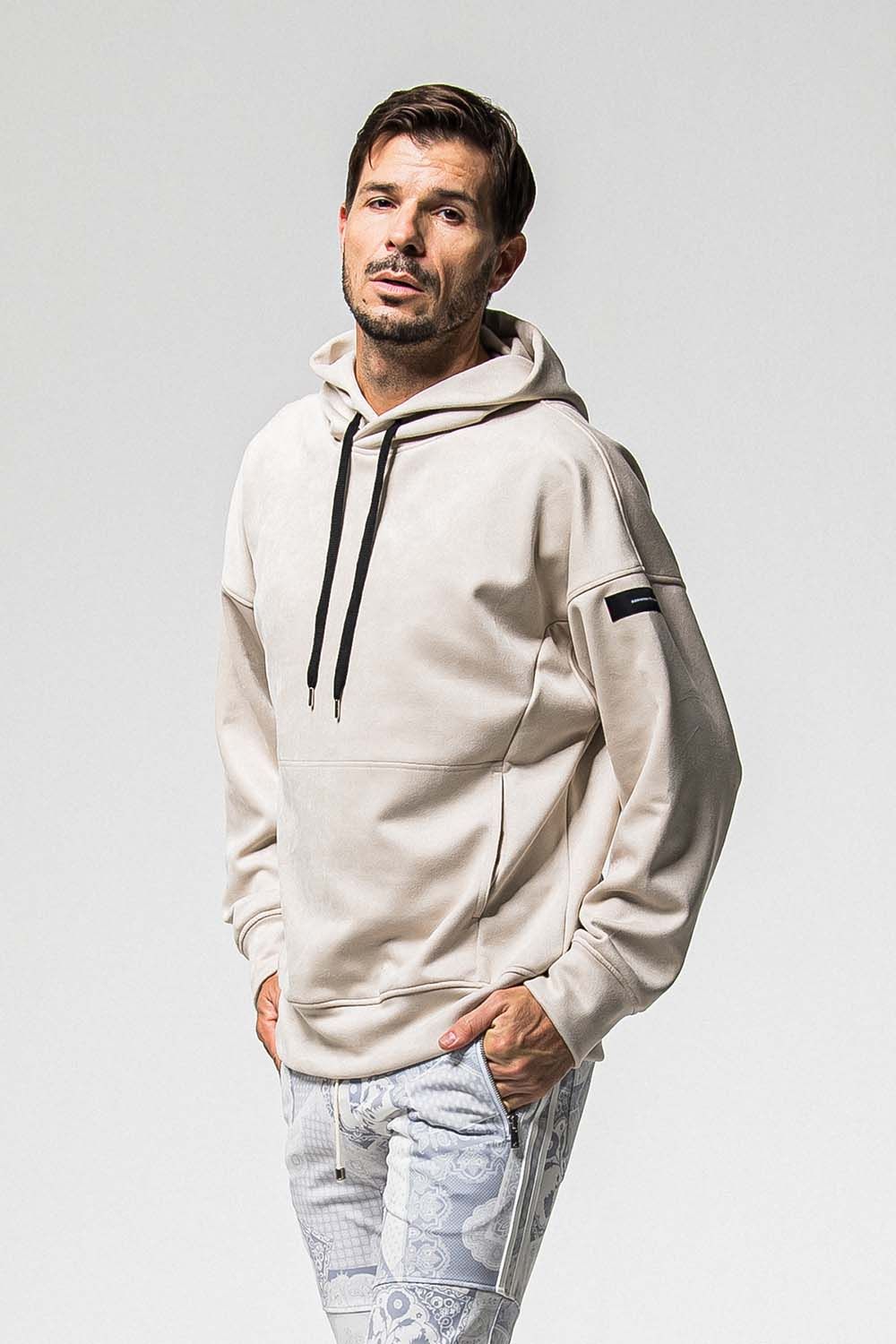 SUEDE LOOSE HOODIE / スウェード ルーズ フーディ