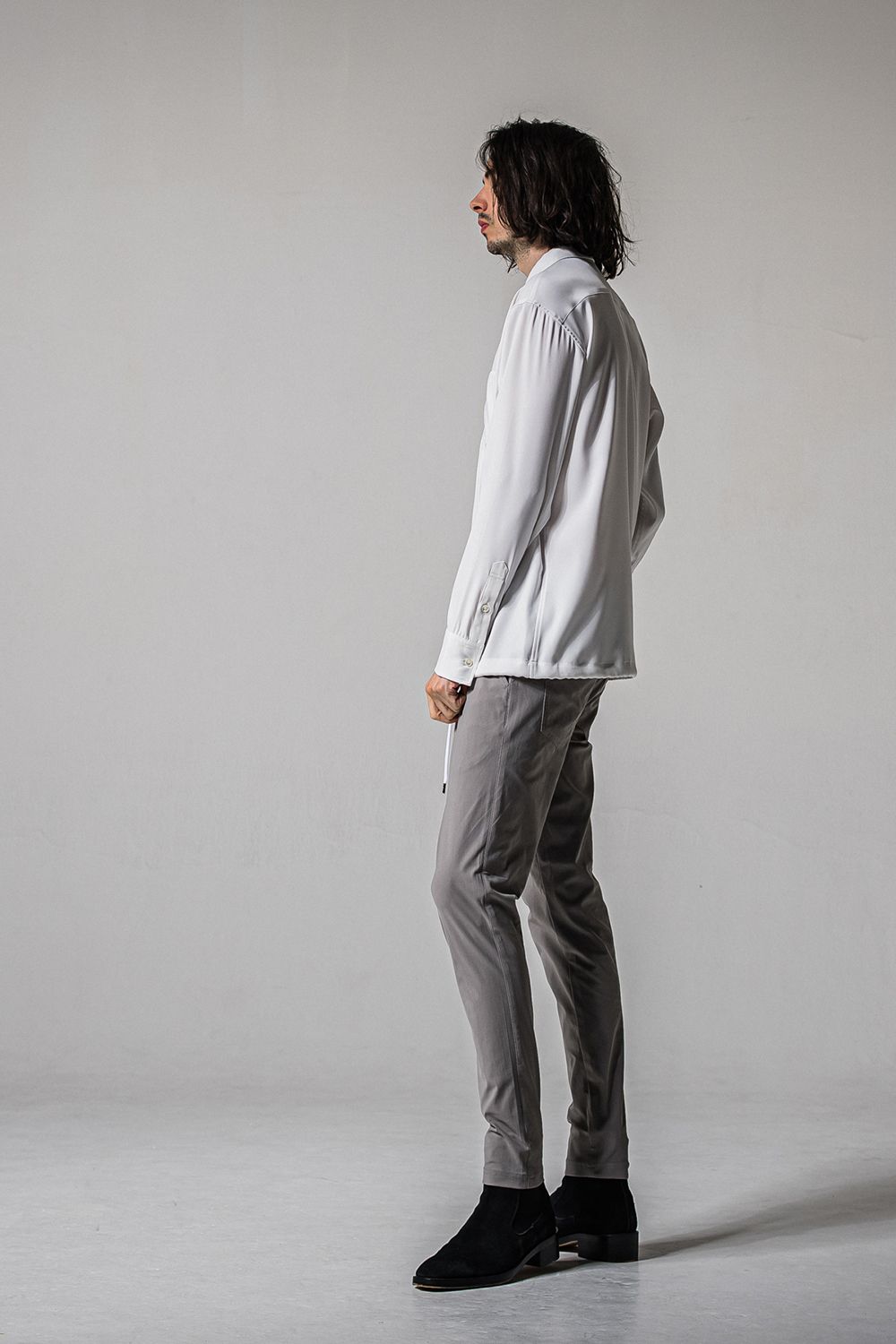 PULLOVER SATIN SHIRT / プルオーバー サテン シャツ